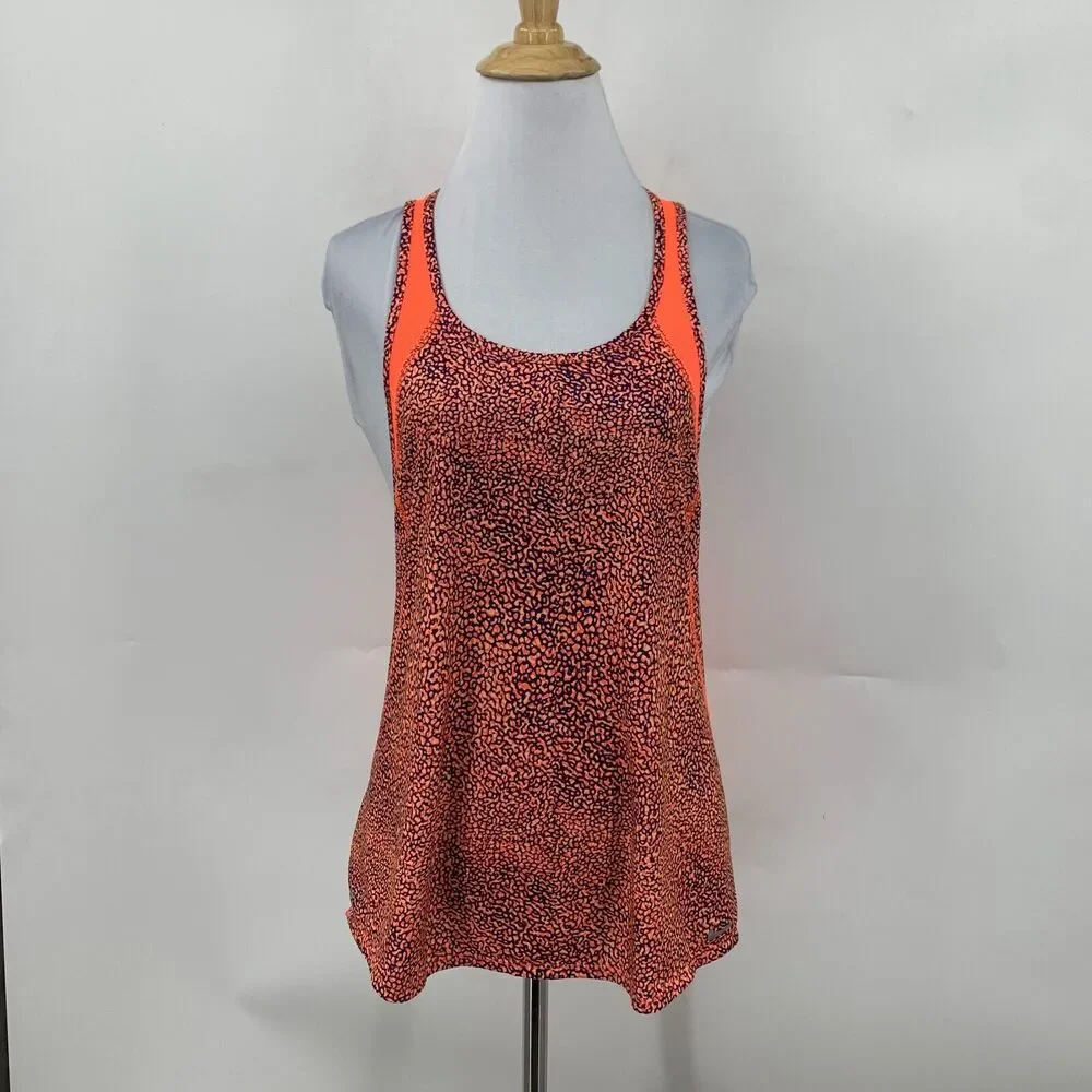 Nike Tank Top Womens S Small Animal Print Neon Lightweight Racerback Running